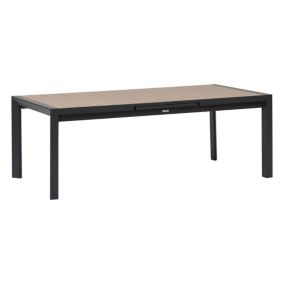 Table de jardin extensible 8-10 personnes Evasion coloris miel et graphite Hespéride L.140/202 x l.100 x H.75 cm