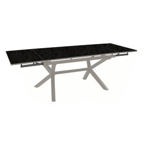 Table de jardin extensible Absolu crème céramique Filata Proloisirs L.180/280 x l.100 x H.76,5 cm