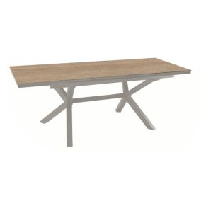 Table de jardin extensible Absolu crème céramique Lenk Proloisirs L.180/240 x l.100 x H.76,5 cm