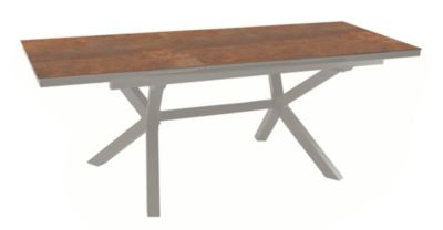 Table de jardin extensible Absolu crème céramique Oxyde Proloisirs L.180/240 x l.100 x H.76,5 cm