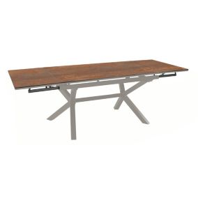 Table de jardin extensible Absolu crème céramique Oxyde Proloisirs L.180/280 x l.100 x H.76,5 cm