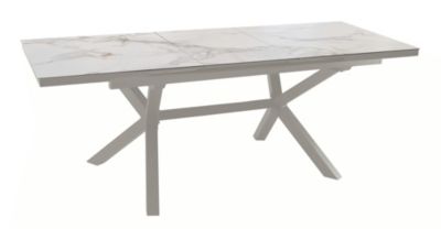 Table de jardin extensible Absolu crème céramique Praline Proloisirs L.180/240 x l.100 x H.76,5 cm