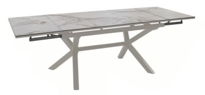 Table de jardin extensible Absolu crème céramique Praline Proloisirs L.180/280 x l.100 x H.76,5 cm