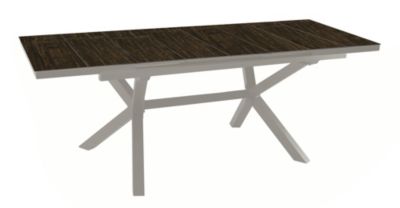 Table de jardin extensible Absolu crème HPL bambou L.180/240 x l.100 x H.76 cm Proloisirs