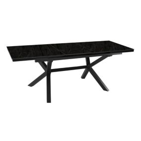 Table de jardin extensible Absolu graphite céramique Filata Proloisirs L.180/240 x l.100 x H.76,5 cm