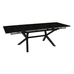 Table de jardin extensible Absolu graphite céramique Filata Proloisirs L.180/280 x l.100 x H.76,5 cm