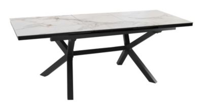 Table de jardin extensible Absolu graphite céramique Praline Proloisirs L.180/240 x l.100 x H.76,5 cm