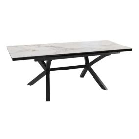 Table de jardin extensible Absolu graphite céramique Praline Proloisirs L.180/240 x l.100 x H.76,5 cm