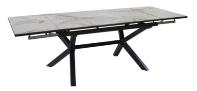 Table de jardin extensible Absolu graphite céramique Praline Proloisirs L.180/280 x l.100 x H.76,5 cm
