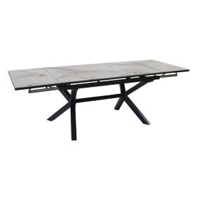 Table de jardin extensible Absolu graphite céramique Praline Proloisirs L.180/280 x l.100 x H.76,5 cm