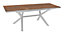 Table de jardin extensible Absolu Proloisirs céramique mat coloris Oxyde châssis blanc P.100 cm x L.180/240 cm x H.77 cm