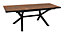 Table de jardin extensible Absolu Proloisirs céramique mat coloris Oxyde châssis graphite P.100 cm x L.180/240 cm x H.77 cm