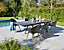 Table de jardin extensible Agra en aluminium coloris graphite L.150/250 x l.90 x H.74 cm