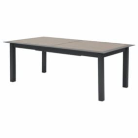 Table de jardin extensible Allure Effet bois muscade & Graphite - Hespéride