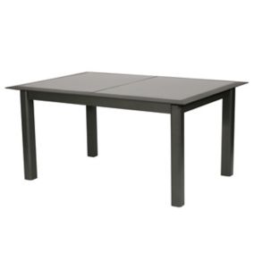 Table de jardin extensible Allure en aluminium coloris graphite L.160/254 x l.115 x H.76 cm