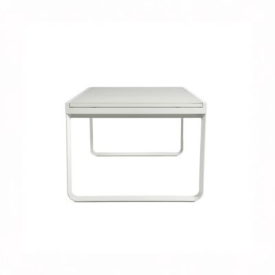 Table de jardin extensible aluminium gris clair et verre trempé Aloha Arcane L.160/280 x l.100 x H.75 cm