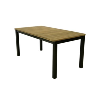 Table de jardin extensible Balito en aluminium et bois d'acacia L.160/220 x l.90 x H.74 cm Proloisirs