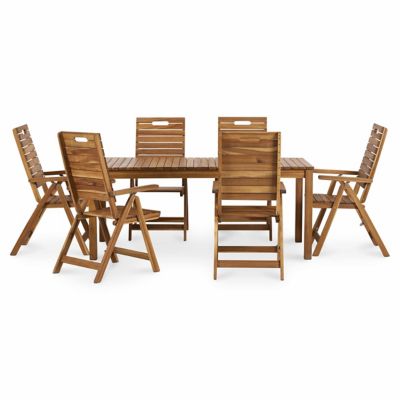 Table de jardin extensible Denia en bois d'acacia L.180/228 x l.90 x H.75 cm GoodHome