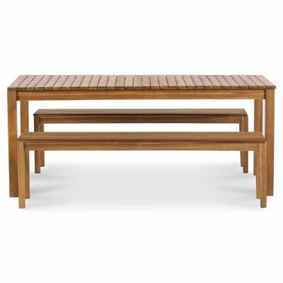 Table de jardin extensible Denia en bois d'acacia L.180/228 x l.90 x H.75 cm GoodHome