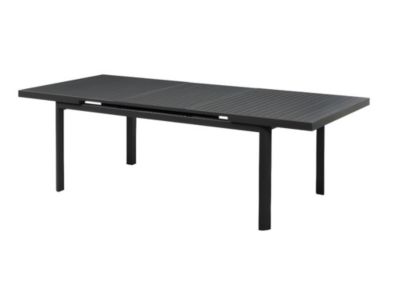 Table de jardin extensible  en aluminium 180/240cm - Anthracite - NAURU de MYLIA