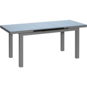 Table de jardin extensible en aluminium anthracite Ibiza 10 à 12 personnes