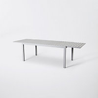 Table de jardin extensible en aluminium Baldi grise 178/271 x 100 cm