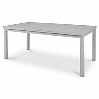 Table de jardin extensible en aluminium Batang 184/243 x 100 cm gris