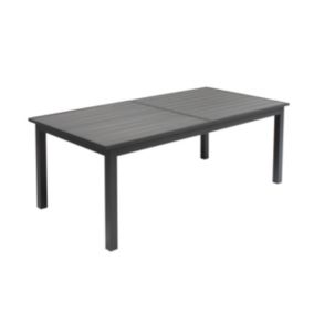 Table de jardin extensible en aluminium et bois composite