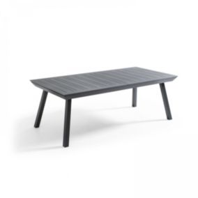 Table de jardin extensible en aluminium gris  Oviala