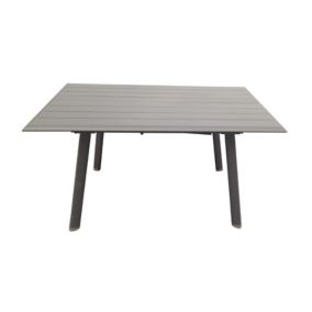 Table de jardin extensible en aluminium Sevilla gris 101/145 x 145 cm