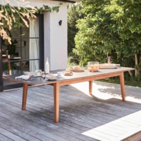 Table de jardin extensible en bois d'eucalyptus 180-240cm  Oviala