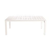 Table de jardin extensible en métal Batang 205/335 x 101 cm blanc