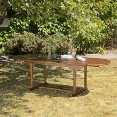 Table de jardin extensible en teck huilé 8/10 personnes L240