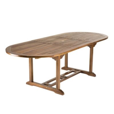 Table de jardin extensible en teck huilé 8/10 personnes L240