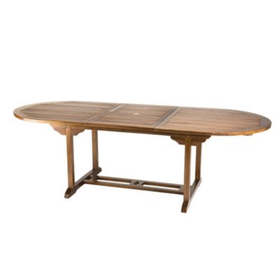Table de jardin extensible en teck huilé 8/10 personnes L240