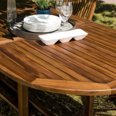 Table de jardin extensible en teck huilé 8/10 personnes L240
