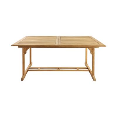 vidaXL Table extensible de jardin teck 110/160 x 80 x 75 cm (44684