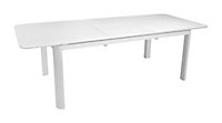 Table de jardin extensible Eos en aluminium coloris blanc L.220/280 x l.100 x H.74 cm