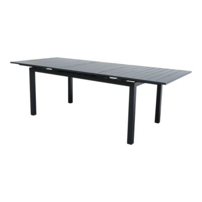 Table de jardin extensible Galini aluminium coloris gris anthracite L.180/242 x l.100 x H.76 cm GoodHome