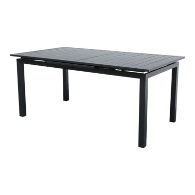 Table de jardin extensible Galini aluminium coloris Nuit sans lune L.180/242 x l.100 x H.76 cm GoodHome