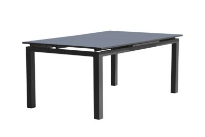 Table de jardin extensible Miami en aluminium coloris gris anthracite L.180/240 x l.100 x H.77 cm - DCB GARDEN