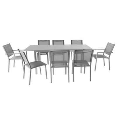 Table extensible Zao - 100 x 180 x H 75 cm - Gris - MOOREA