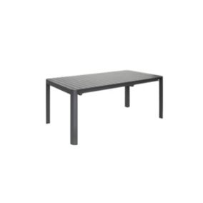 Table de jardin extensible Palma aluminium noir L.180/240/300 x l.100 x h.76 cm Jardiline