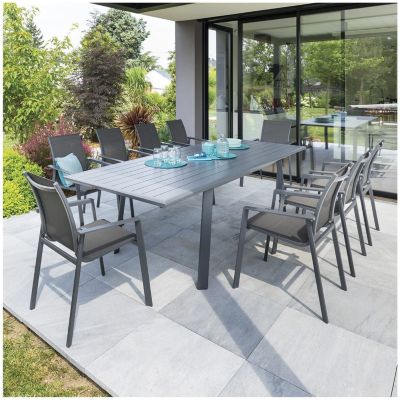 Table de jardin extensible Pavane en aluminium - 10 Places