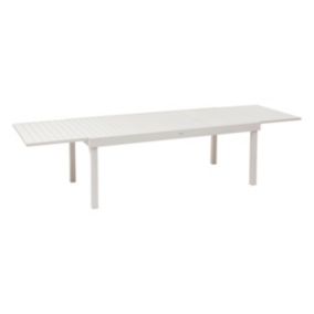 Table de jardin extensible Piazza aluminium blanc argile L.200/320 x l.100 x H.75 cm