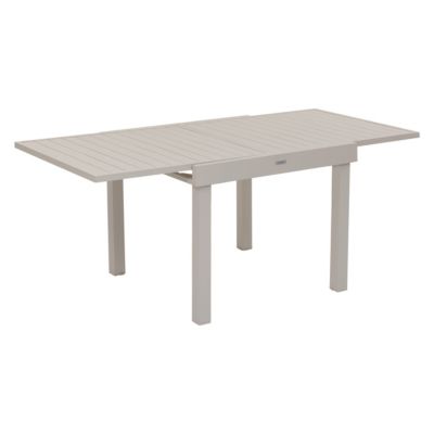 Table de jardin extensible Piazza aluminium blanc argile L.90/180 x l.90 x H.75 cm
