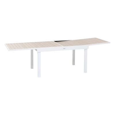 Table de jardin extensible Piazza aluminium blanc L.135/270 x l.90 x H.75,5 cm