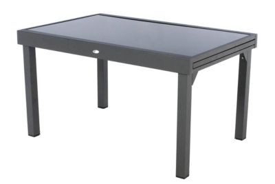 Table de jardin extensible Piazza Anthracite & Graphite - Hespéride