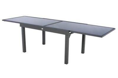 Table de jardin extensible Piazza Anthracite & Graphite - Hespéride