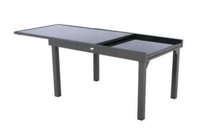 Table de jardin extensible Piazza Anthracite & Graphite - Hespéride